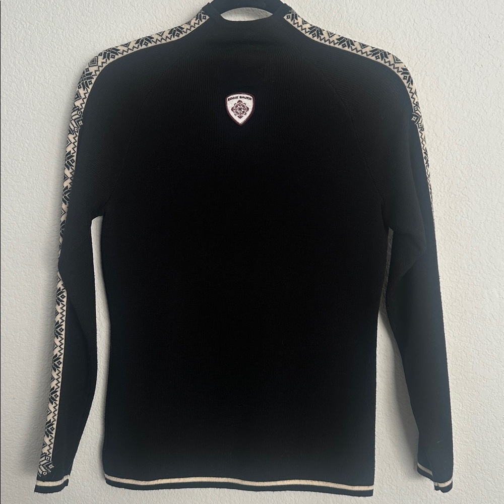 Gorgeous Eddie Bauer black Merino wool sweater XS - Picture 8 of 10